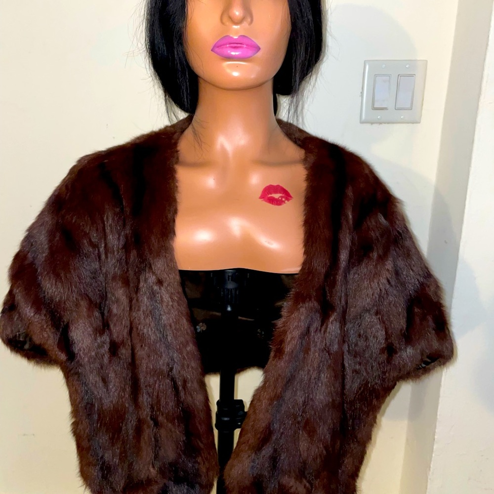 Vintage Genuine “Skinner” Mink Fur Shawl